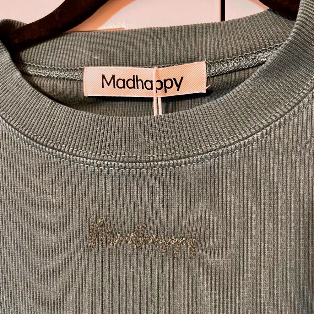 Madhappy Green Ribbed Tee